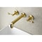 Kingston Brass KS4122AL Metropolitan 2-Handle Wall Mount Bathroom Faucet, Brass KS4122AL - alternate 5